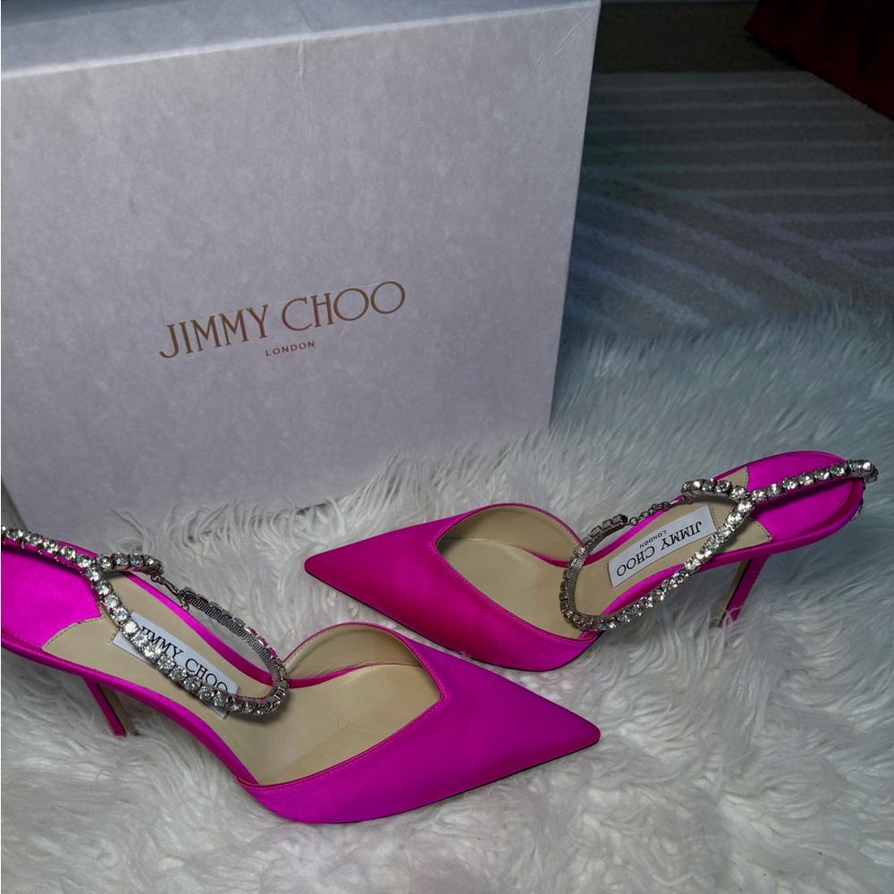Jimmy Choo - Pink Saeda 100 heels - Picture 3 of 6